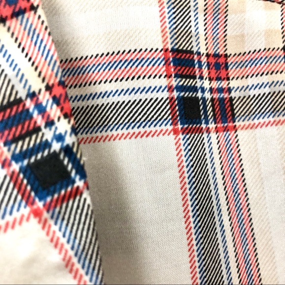 Topshop Tall Plaid Blouse - Picture 7 of 8